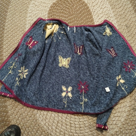 Christopher & Banks Butterfly Sweater VINTAGE - Picture 3 of 6